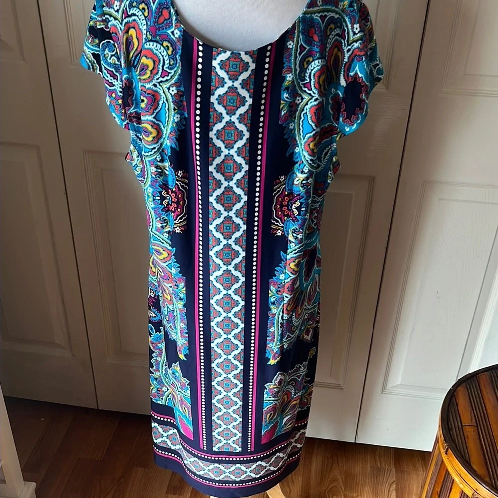 Liz Claiborne Blue Flutter Sleeve Sundress - Picture 4 of 4